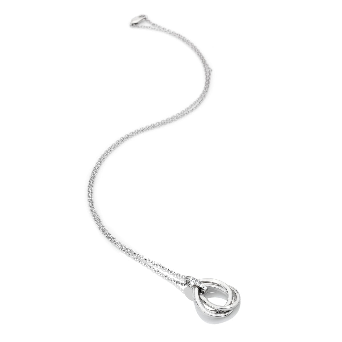 Sterling Silver Trio Teardrop Diamond Pendant DP779