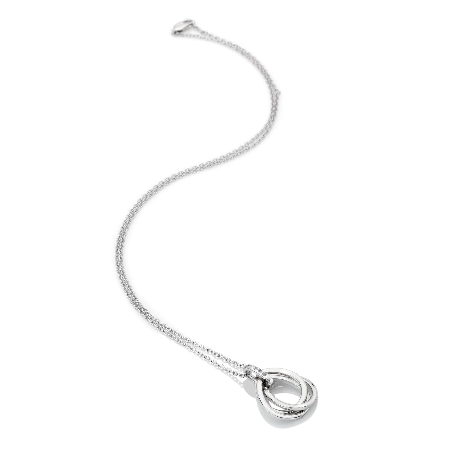 Sterling Silver Trio Teardrop Diamond Pendant DP779