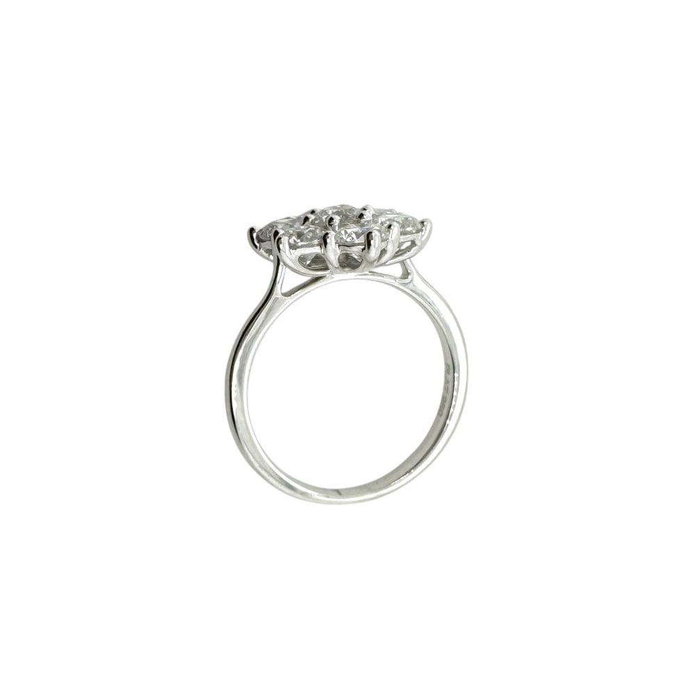 Platinum Ladies Diamond 2 Carat Cluster Ring