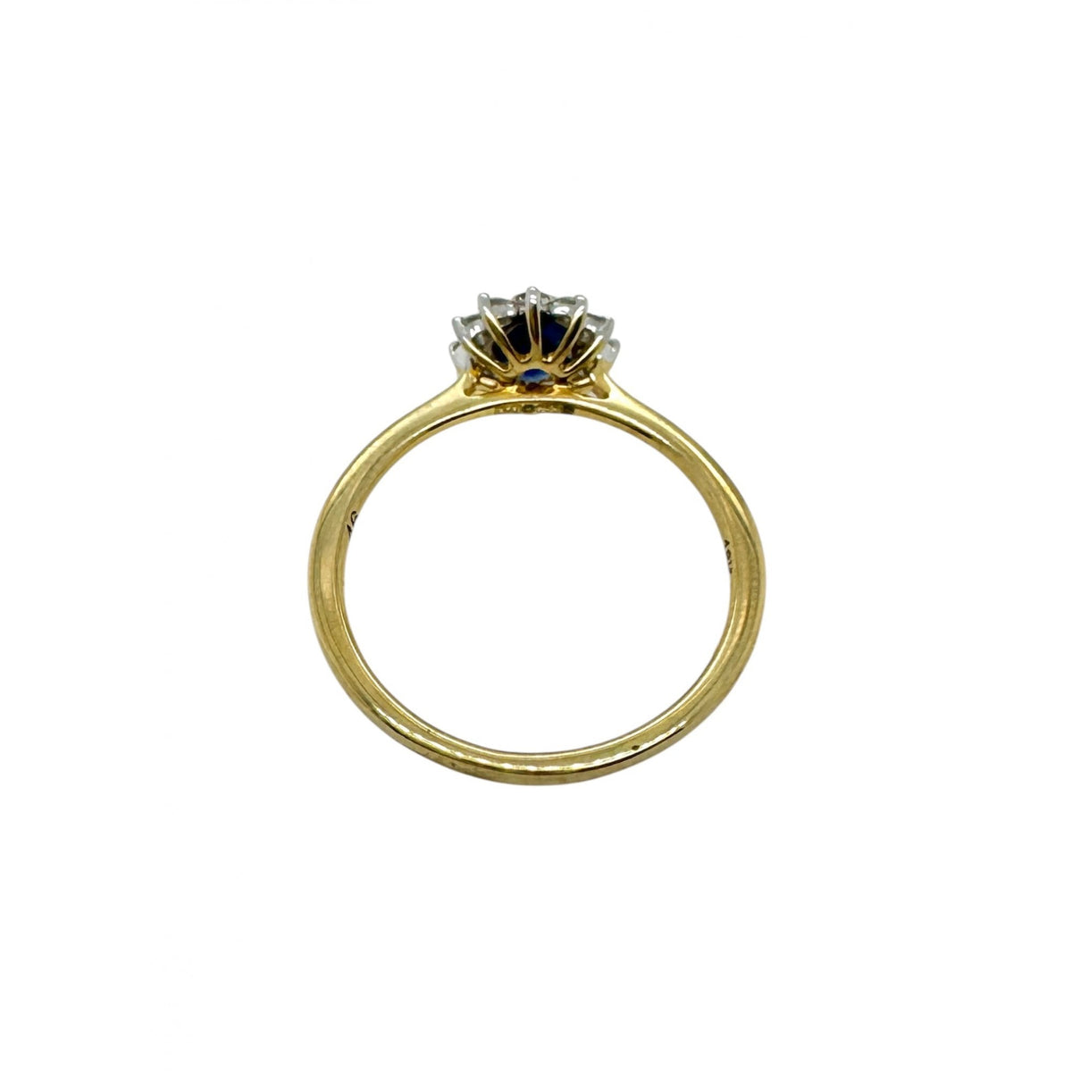 18ct Ladies Sapphire and Diamond Cluster Ring