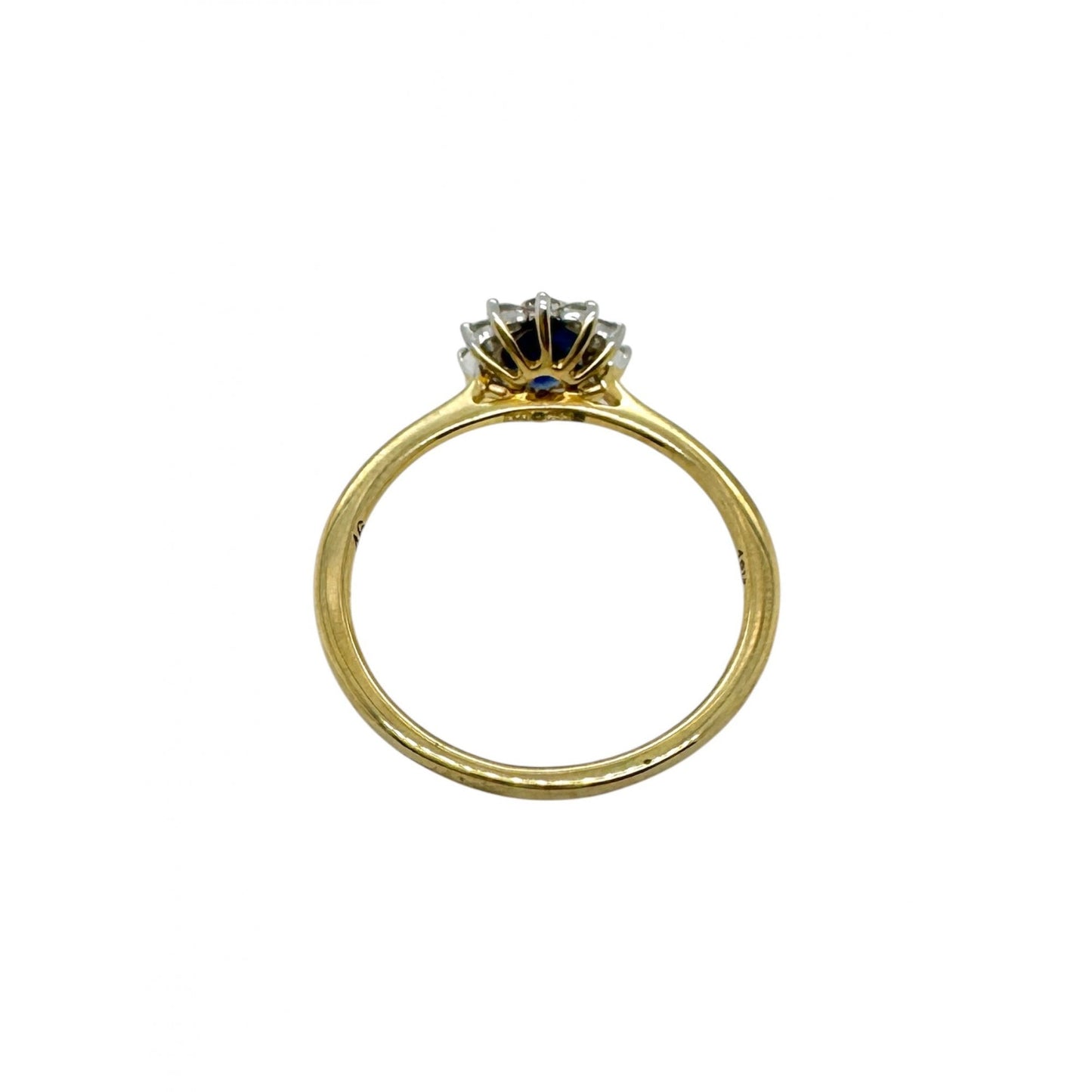 18ct Ladies Sapphire and Diamond Cluster Ring