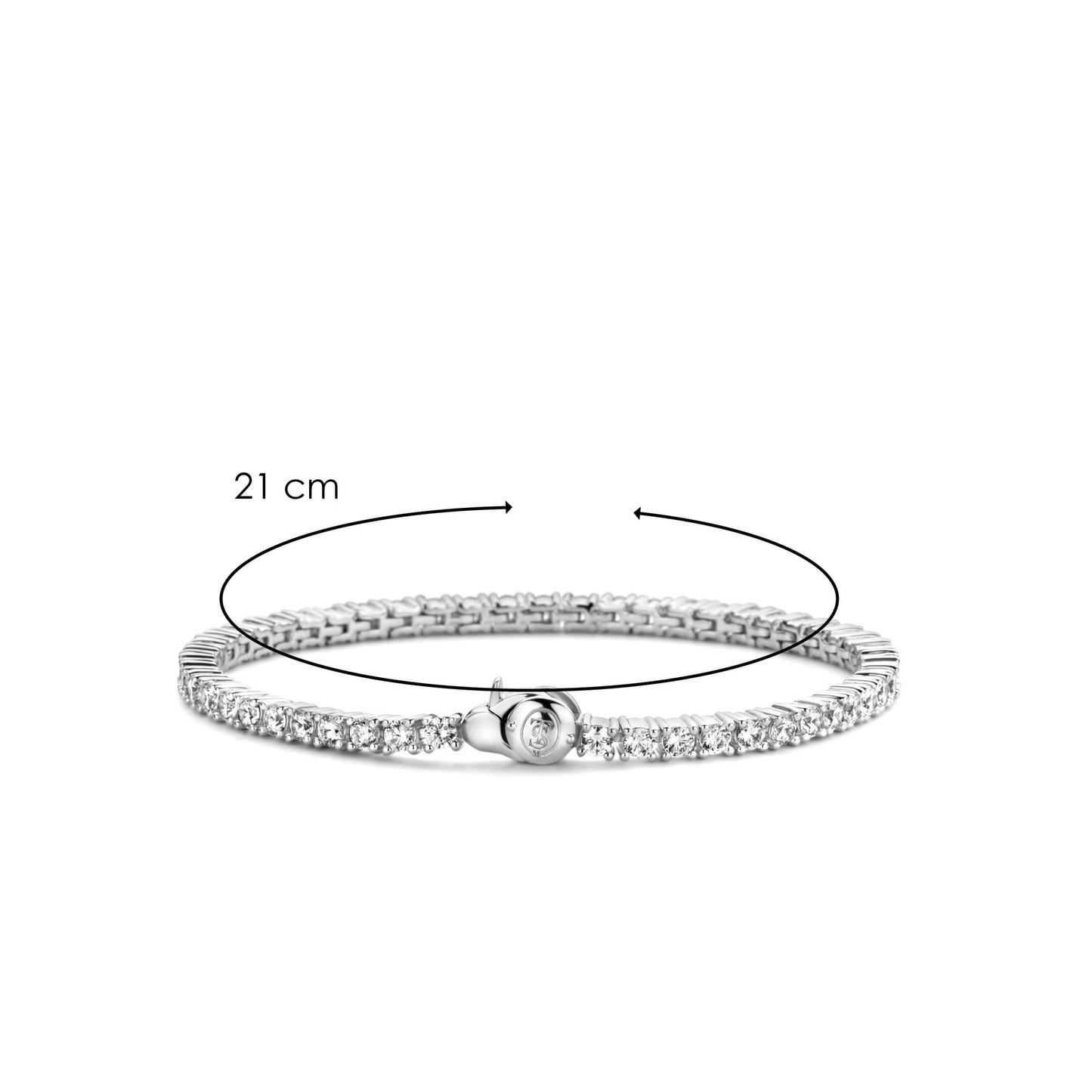 Sterling Silver Ladies Cubic Zirconia Tennis Bracelet 2951ZI/L