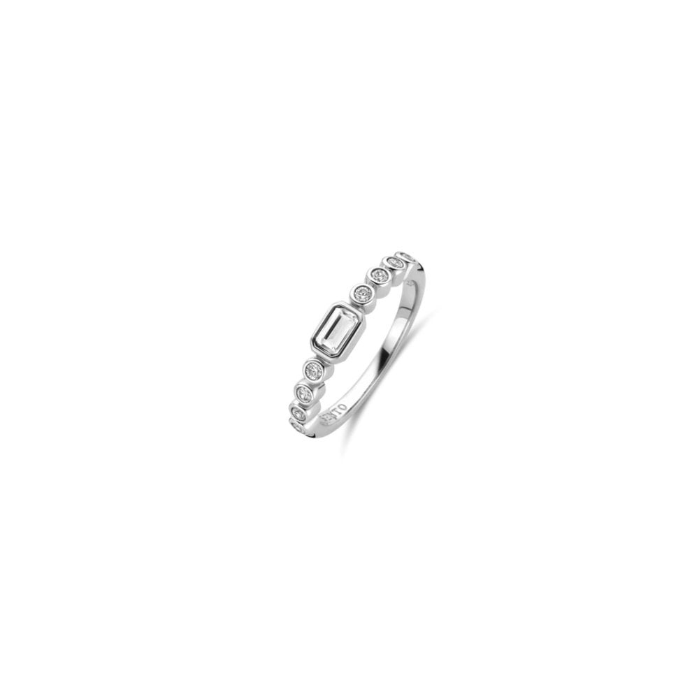 Sterling Silver Ladies Cubic Zirconia Dress Ring 12340ZI