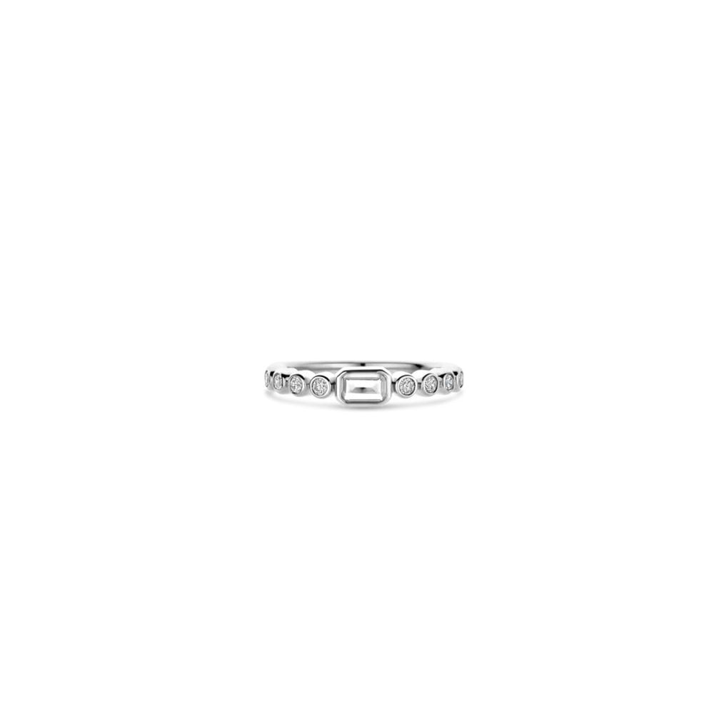 Sterling Silver Ladies Cubic Zirconia Dress Ring 12340ZI