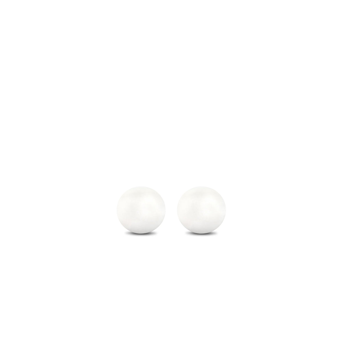 Sterling Silver Ladies White Agate Stud Earrings 7841WA