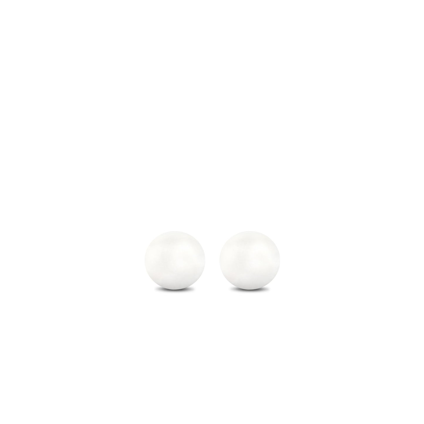 Sterling Silver Ladies White Agate Stud Earrings 7841WA