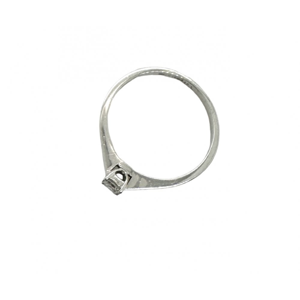 Platinum Princess Cut Diamond 0.16ct Solitaire Engagement Ring