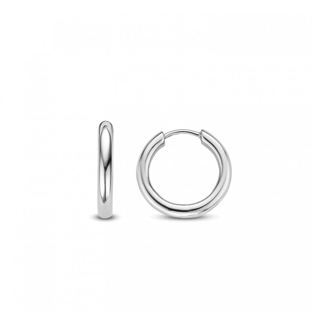 Sterling Silver Ladies Large Hoops 7215SI