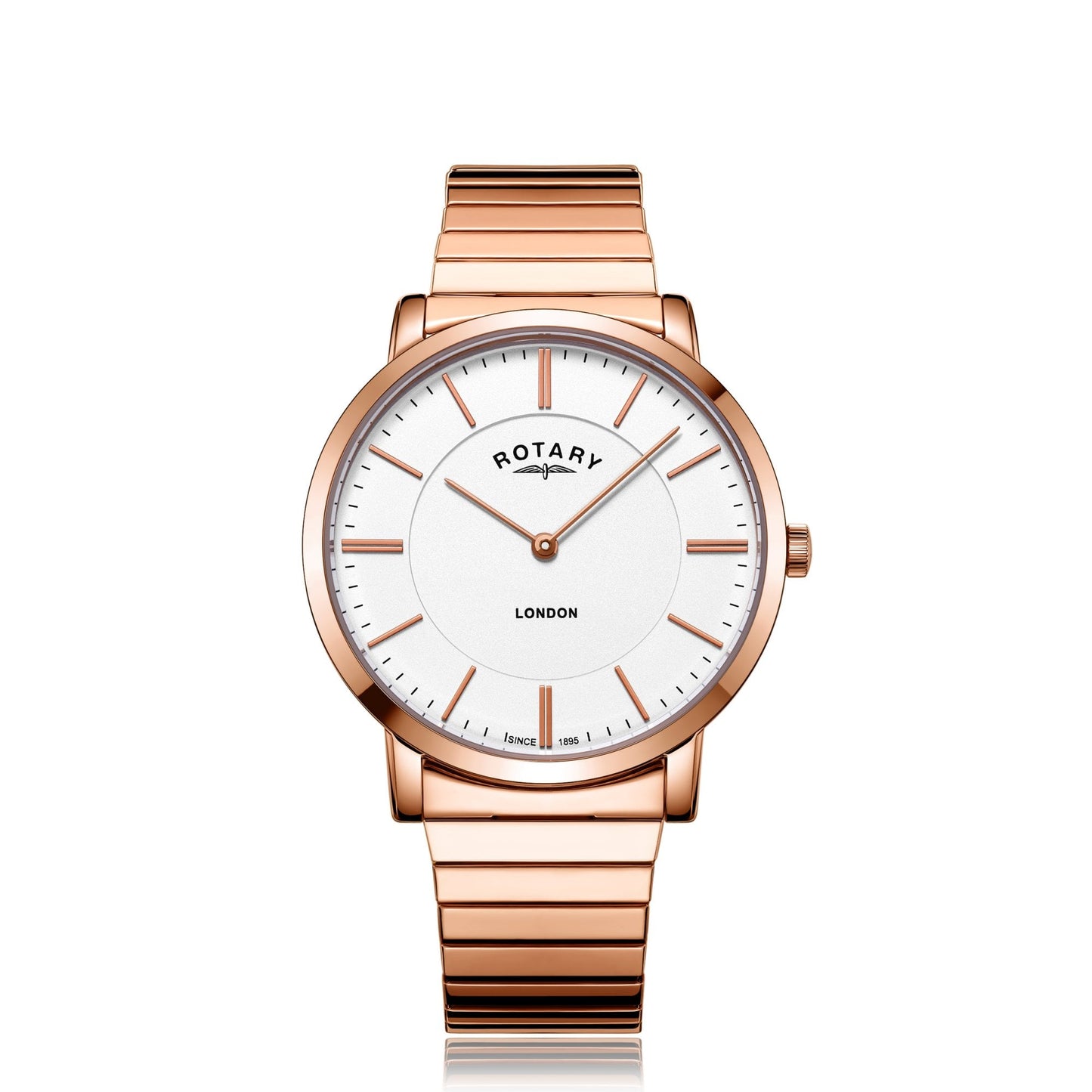 Gents Rose Gold Tone Watch, Expanding Bracelet GB02767/02
