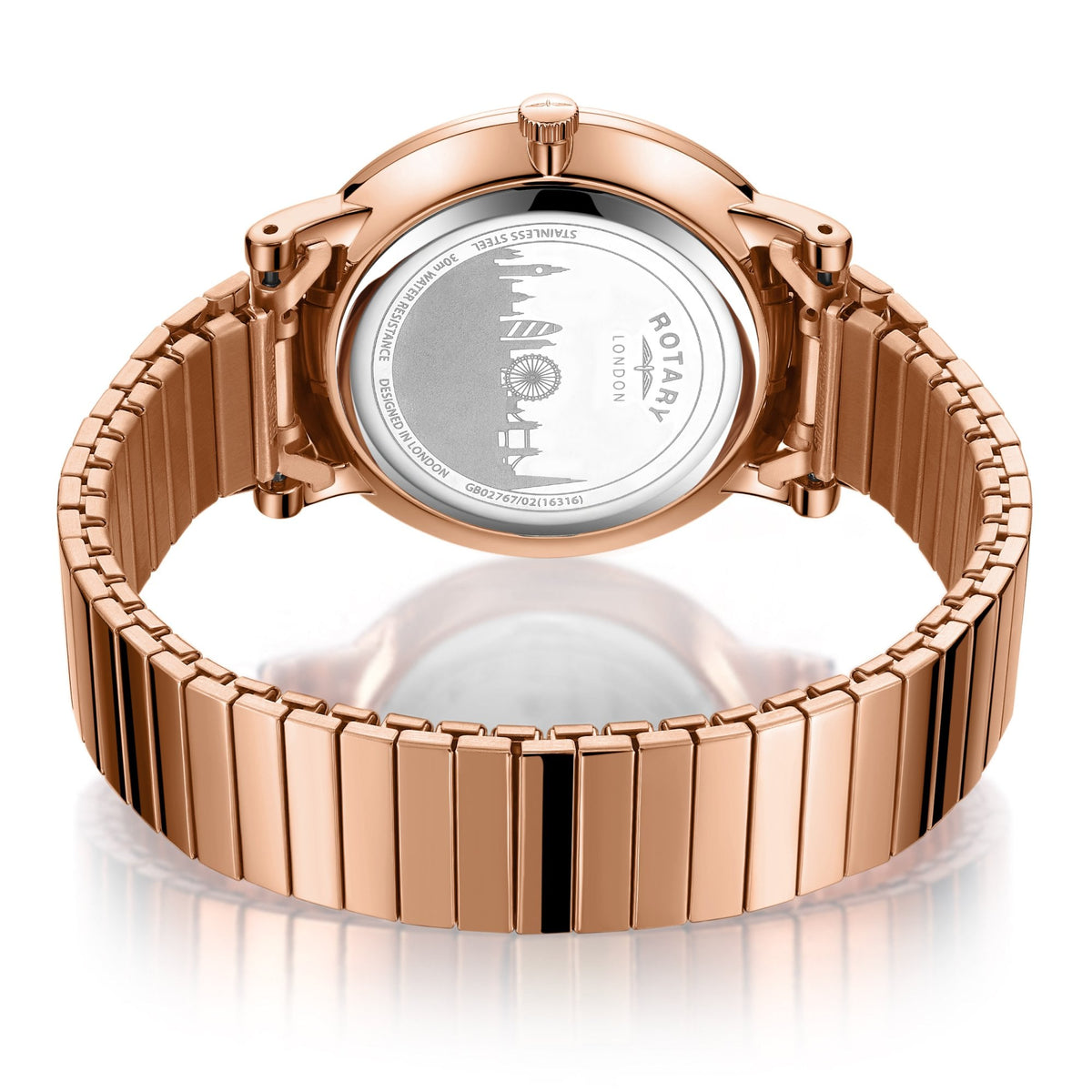 Gents Rose Gold Tone Watch, Expanding Bracelet GB02767/02