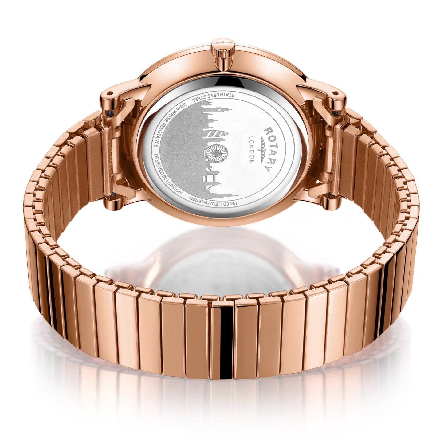 Gents Rose Gold Tone Watch, Expanding Bracelet GB02767/02