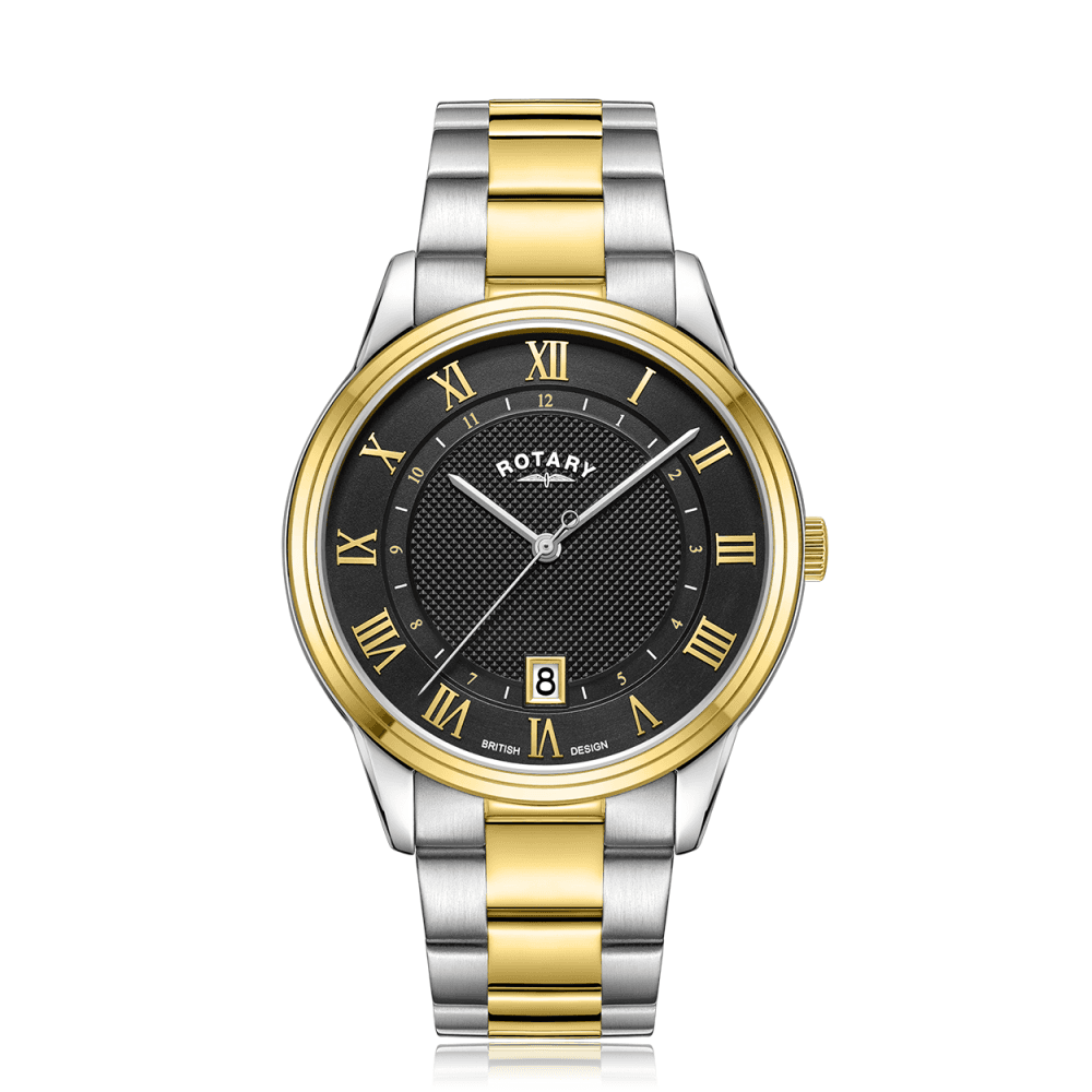 Gents Two Tone Steel Watch on Bracelet with Date GB05391/10