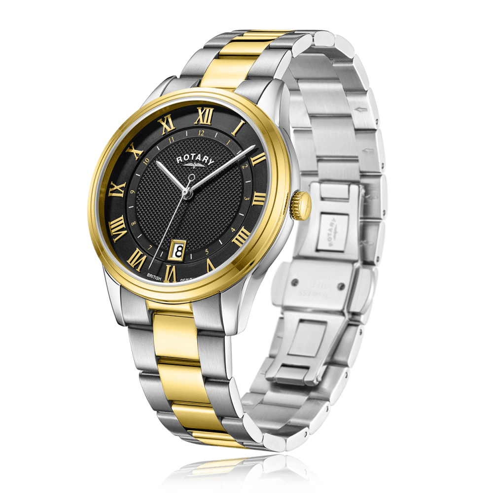 Gents Two Tone Steel Watch on Bracelet with Date GB05391/10
