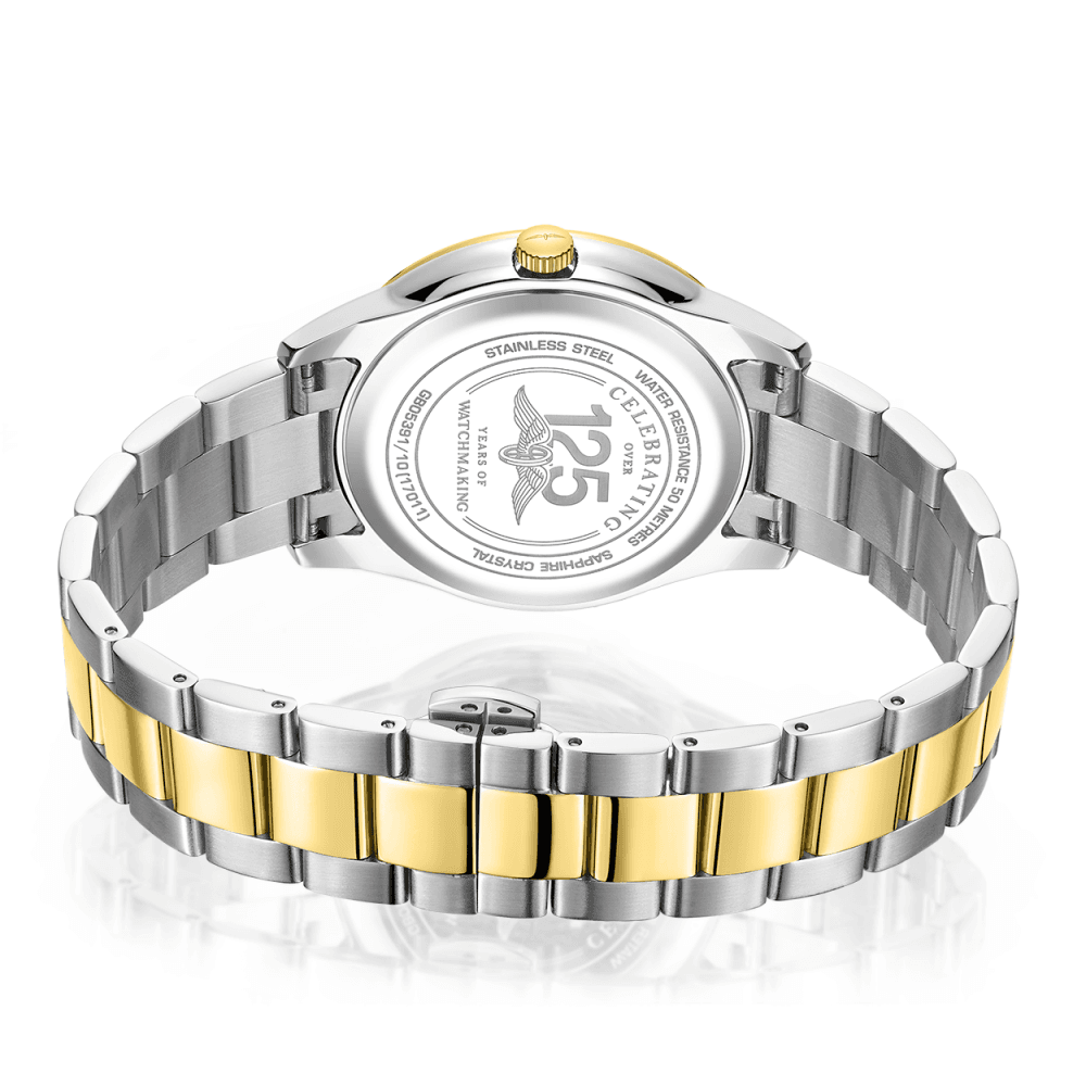 Gents Two Tone Steel Watch on Bracelet with Date GB05391/10