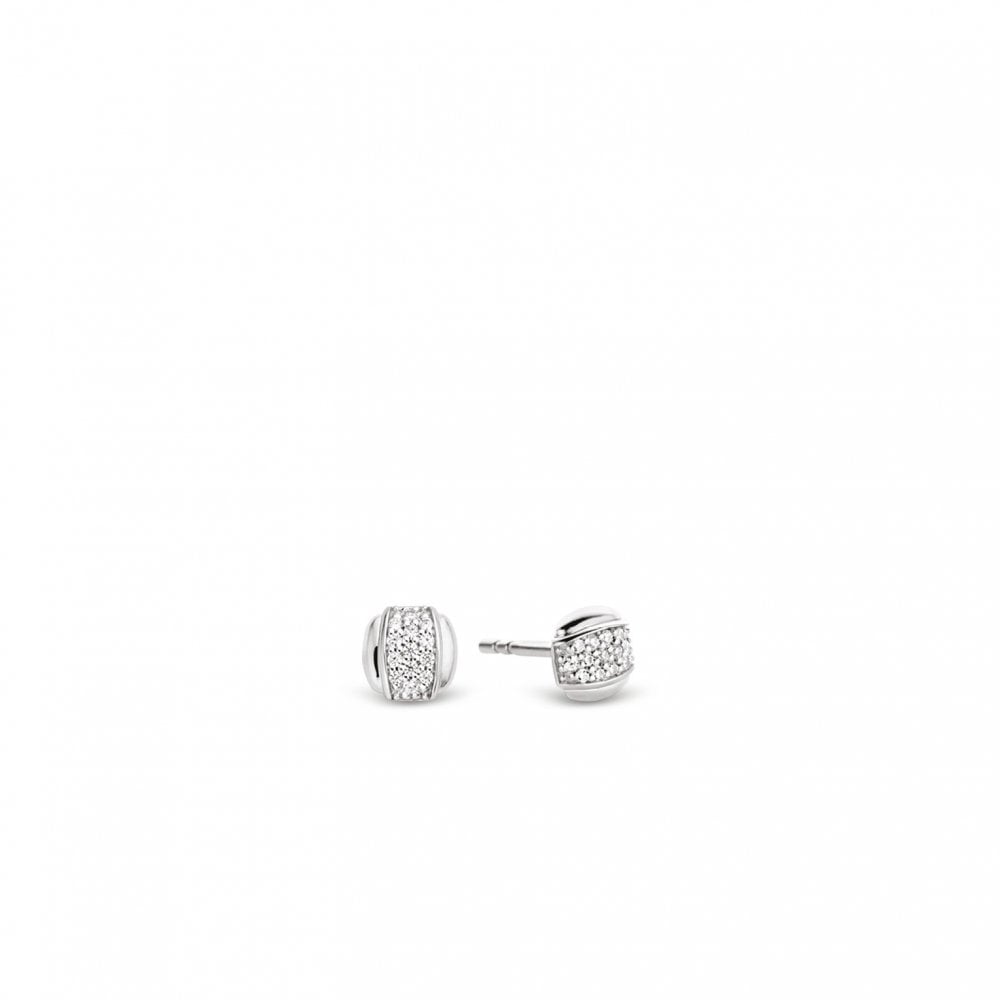 Sterling Silver Cubic Zirconia Ladies Stud Earrings 7799ZI