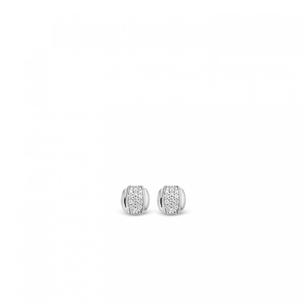 Sterling Silver Cubic Zirconia Ladies Stud Earrings 7799ZI
