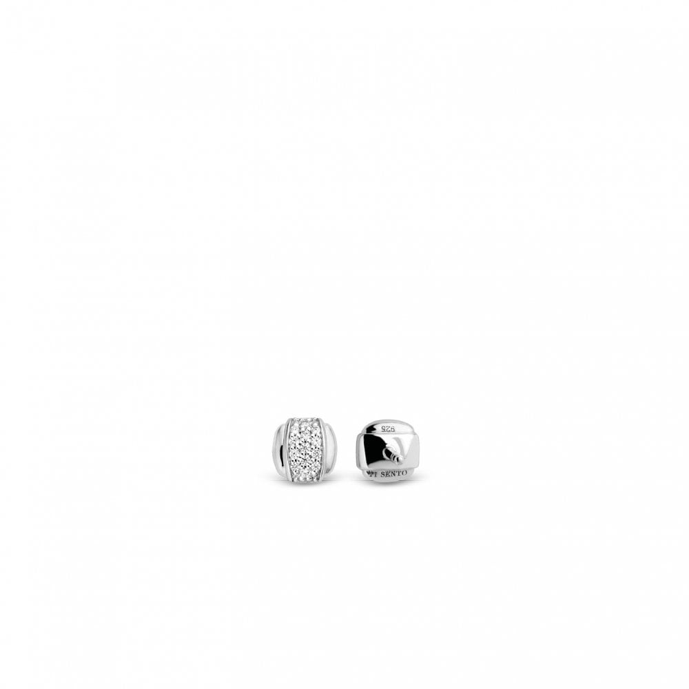 Sterling Silver Cubic Zirconia Ladies Stud Earrings 7799ZI