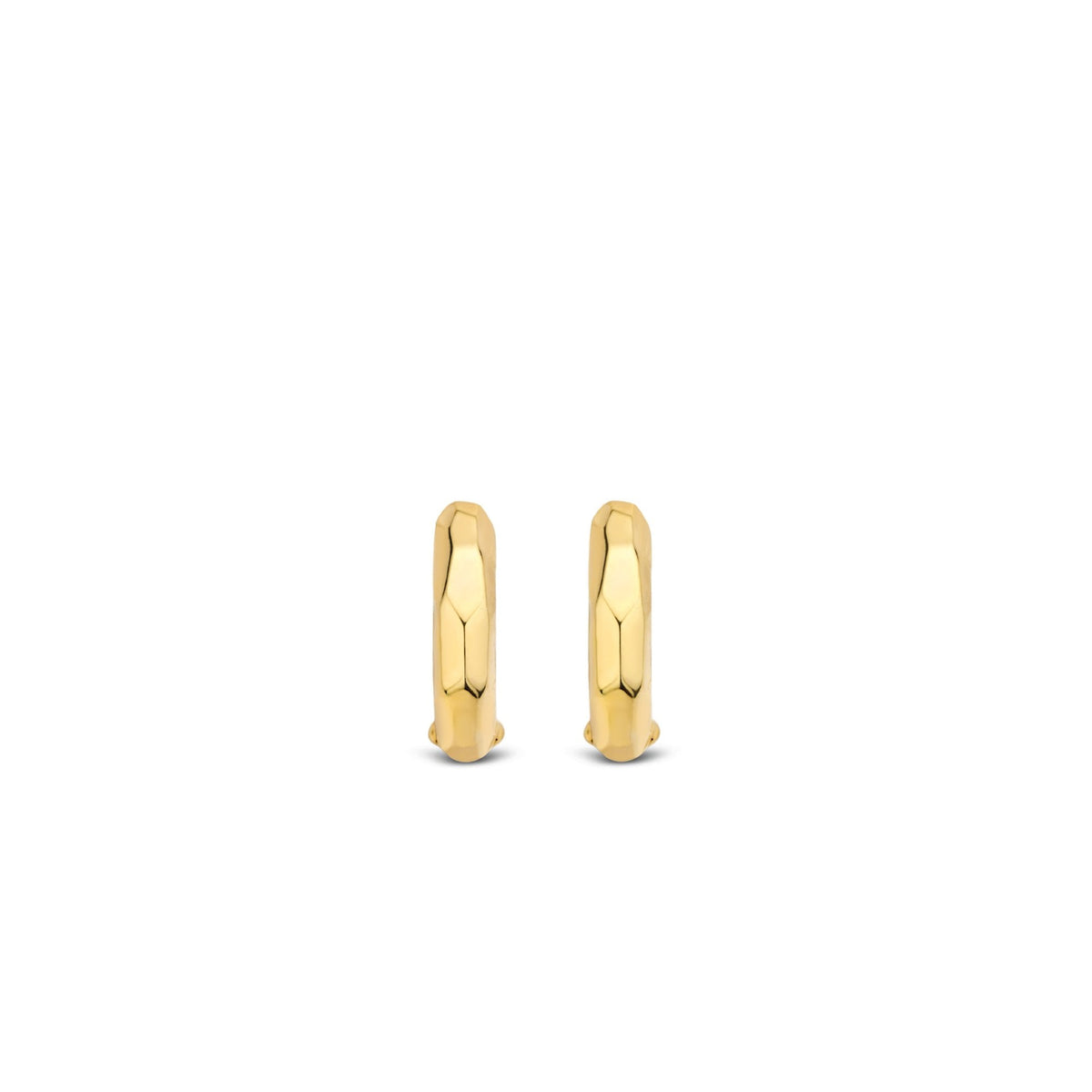 Sterling Silver Gold Finish Ladies Hoop Earrings 7823SY