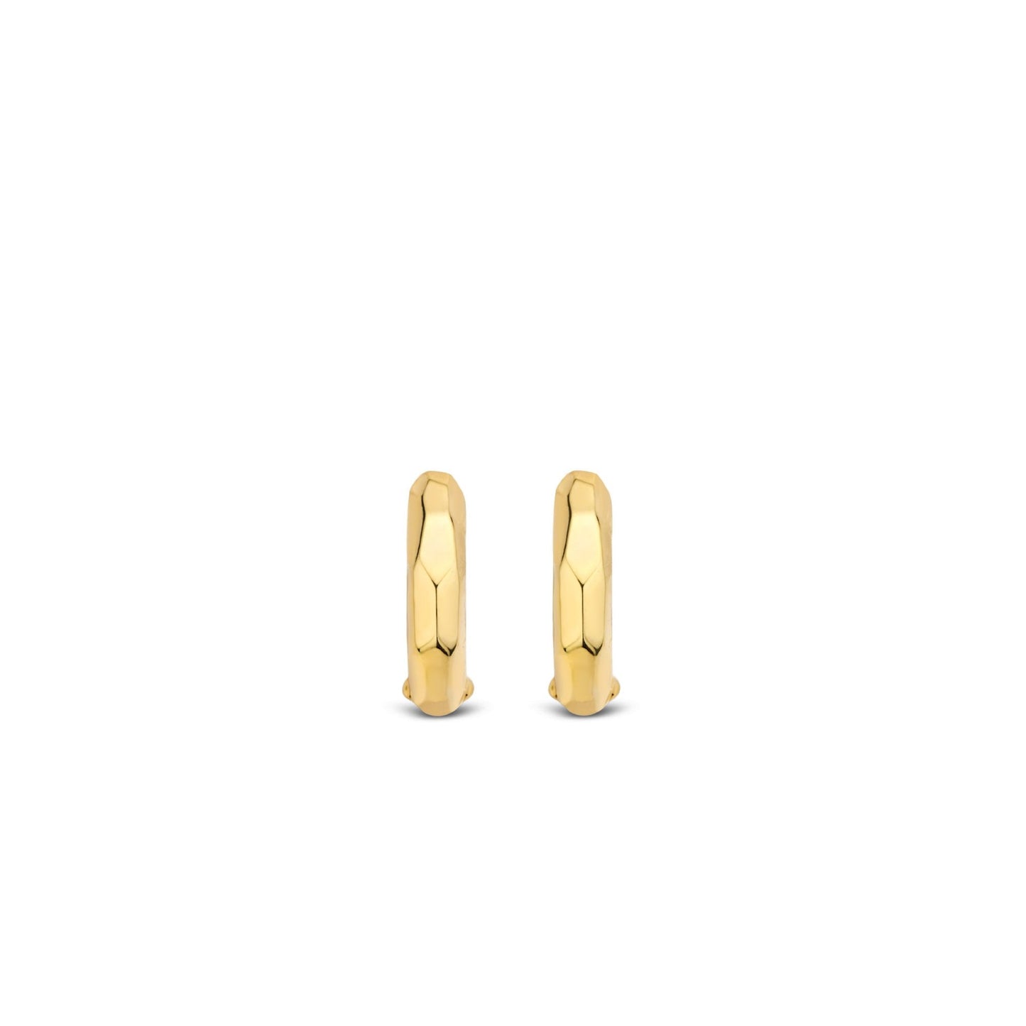 Sterling Silver Gold Finish Ladies Hoop Earrings 7823SY