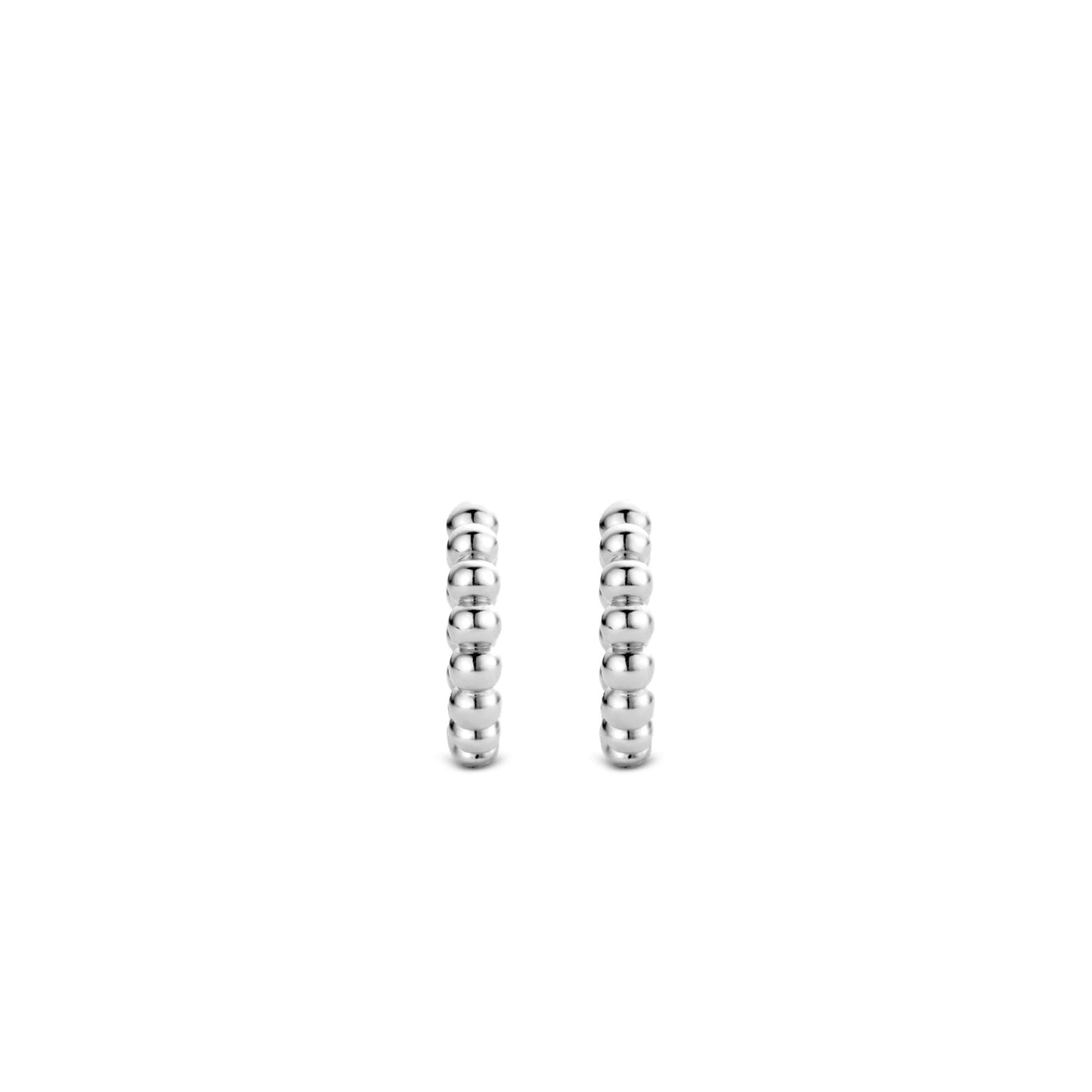 Sterling Silver Medium Ladies Hoop Earrings 7825SI