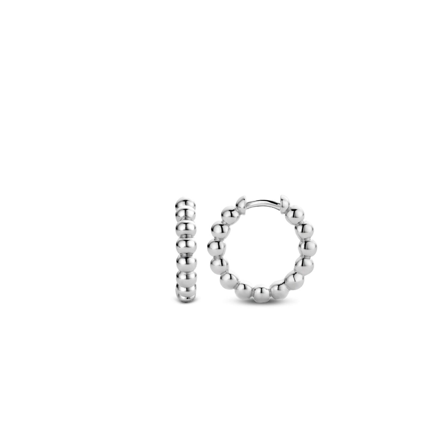 Sterling Silver Medium Ladies Hoop Earrings 7825SI
