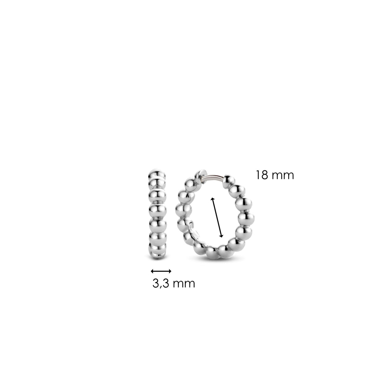 Sterling Silver Medium Ladies Hoop Earrings 7825SI