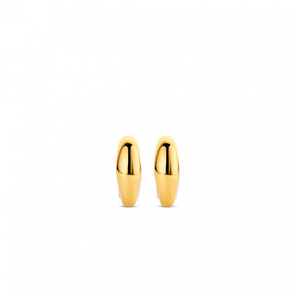 Sterling Silver Gold Finish Ladies Hoop Earrings 7804SY