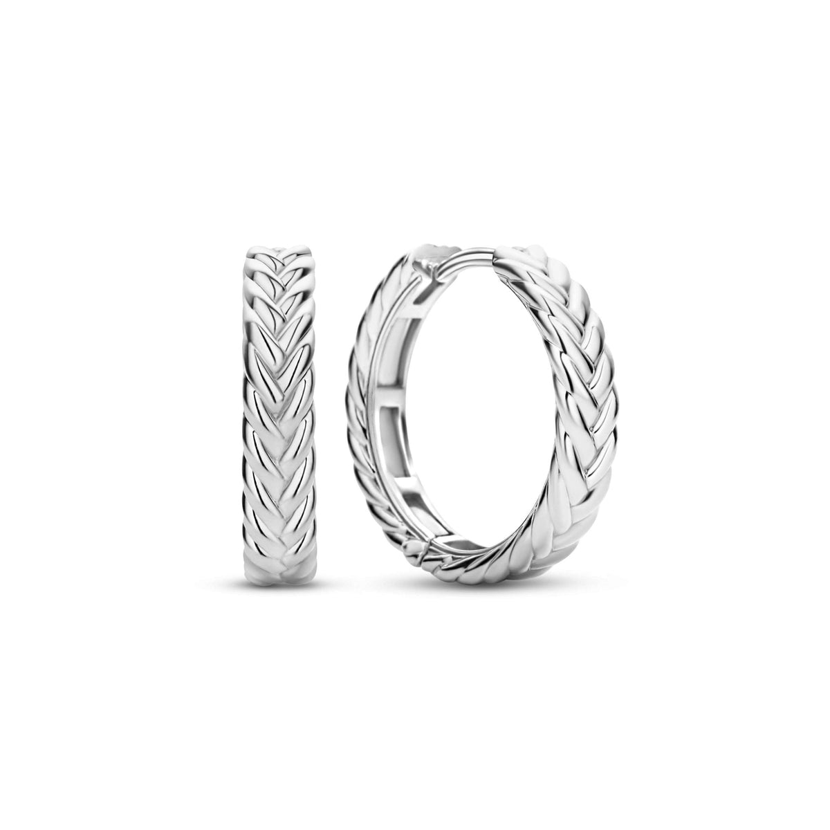 Sterling Silver Ladies Large Hoop Earrings 7883SI