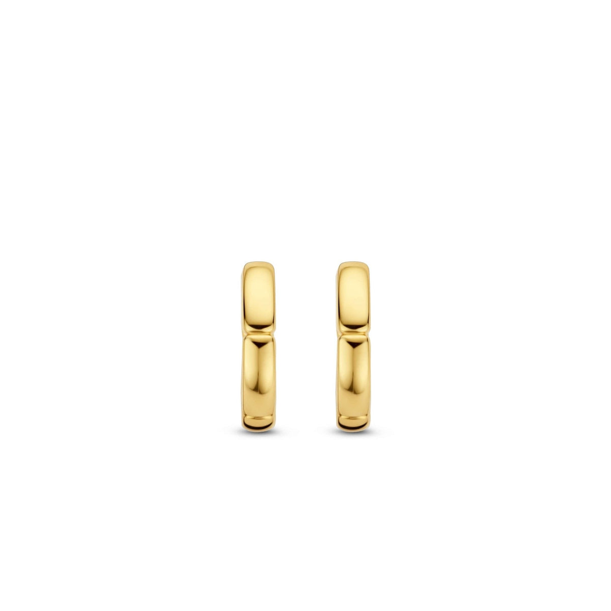 Sterling Silver Gold Finish Ladies Hoop Earrings 7889SY