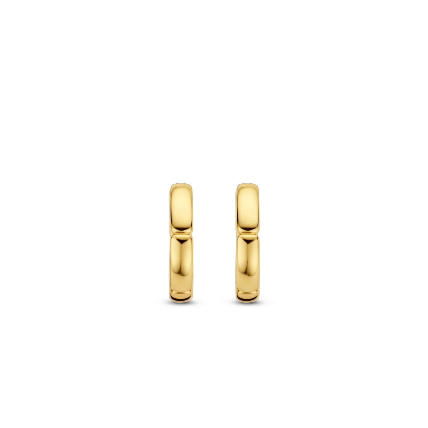 Sterling Silver Gold Finish Ladies Hoop Earrings 7889SY
