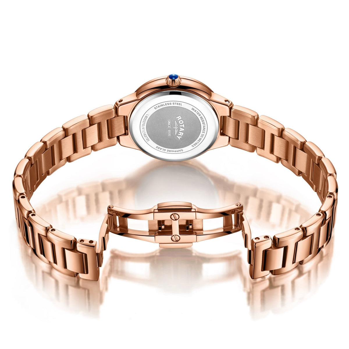 Rotary Ladies Rose Gold Tone Dress Watch on Bracelet LB05379/41