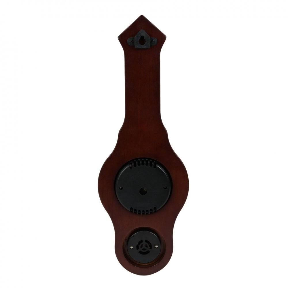 Dark Wooden Barometer with Temperature & Humidity W7933
