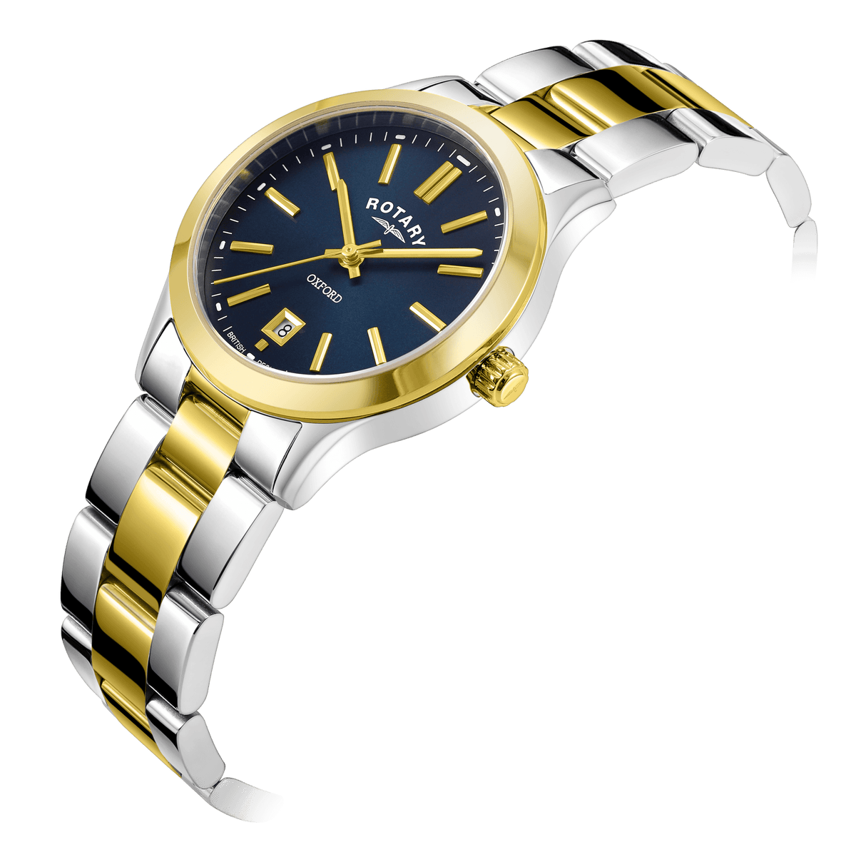 Ladies Two Tone Steel Battery Watch, Date Oxford LB05521/05