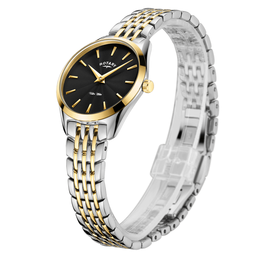 Two Tone Ladies Ultra Slim Quartz Watch on Bracelet LB08011/04