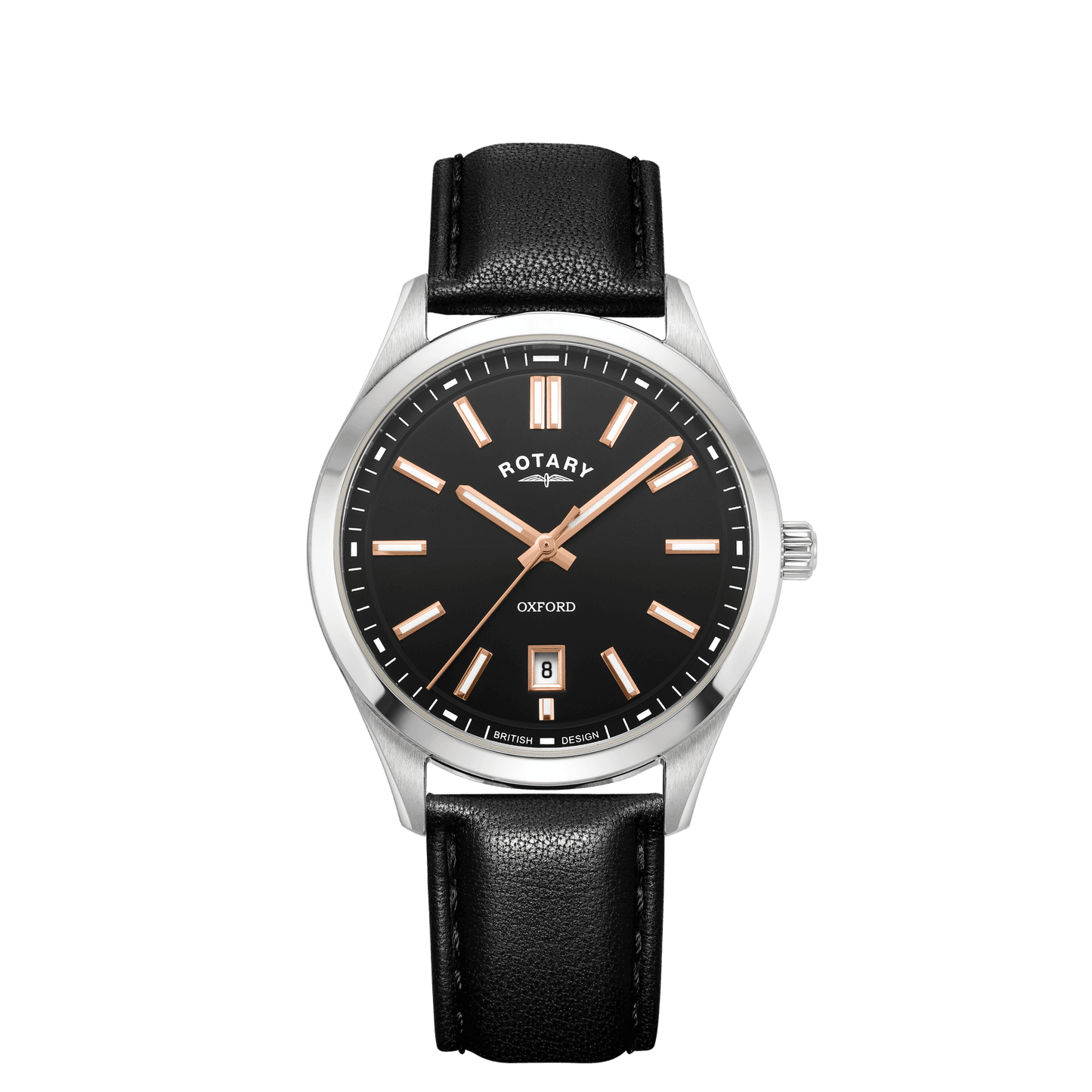 Gents Steel Battery Watch on Leather Strap Oxford GS05520/04