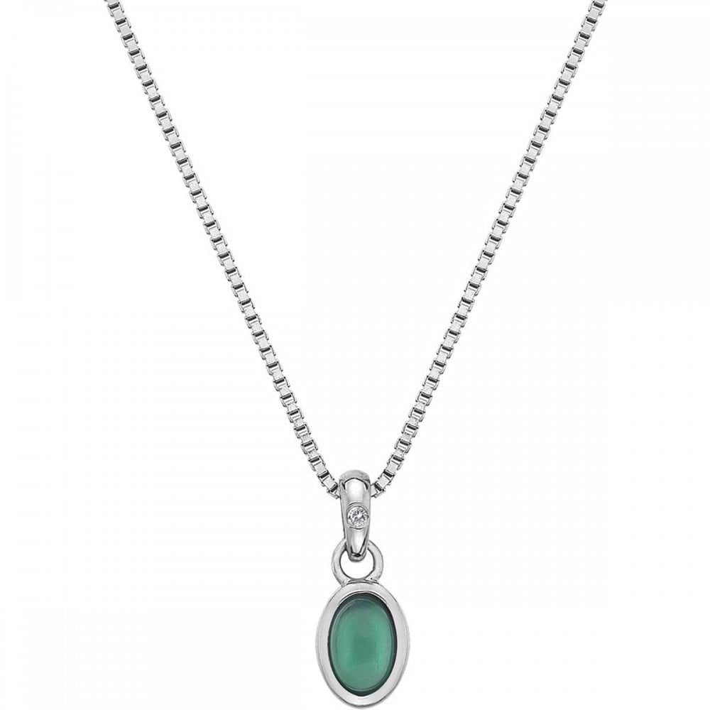 Sterling Silver May Agate Birthstone Pendant DP758