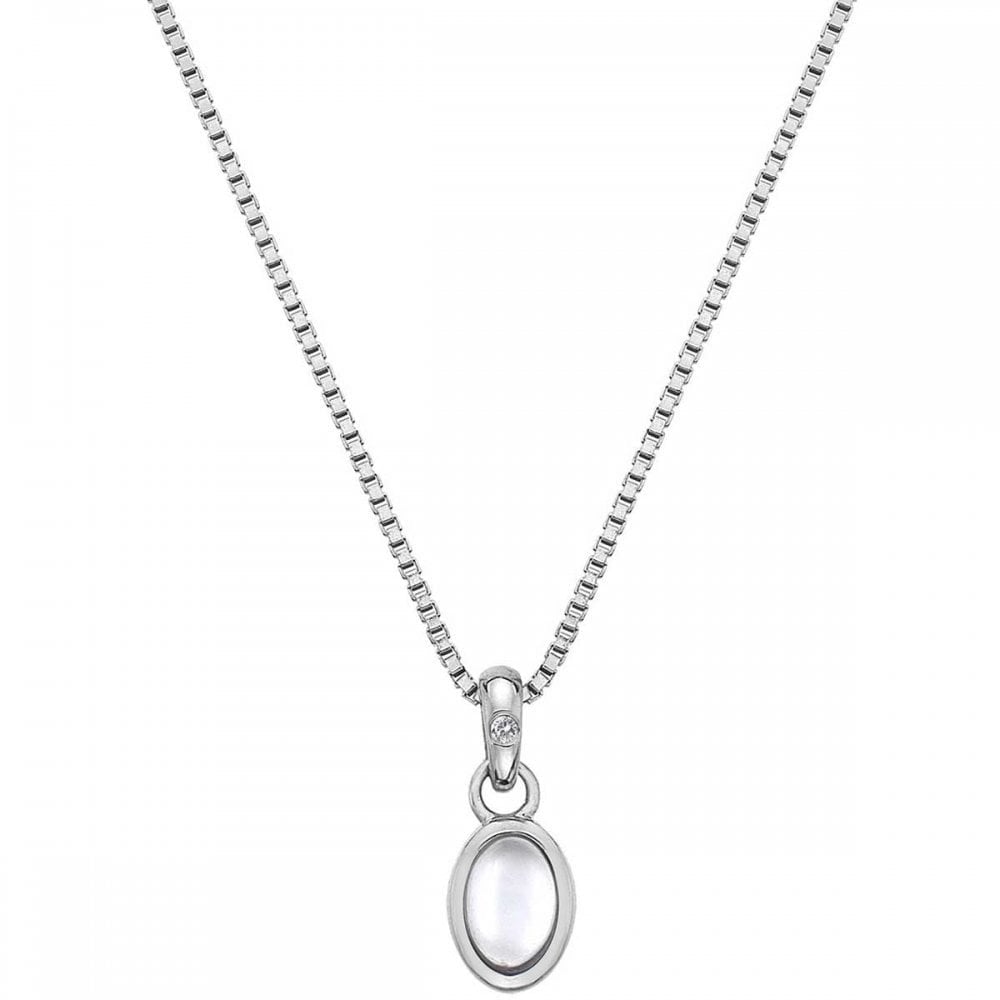 Sterling Silver June Moonstone Birthstone Pendant DP759