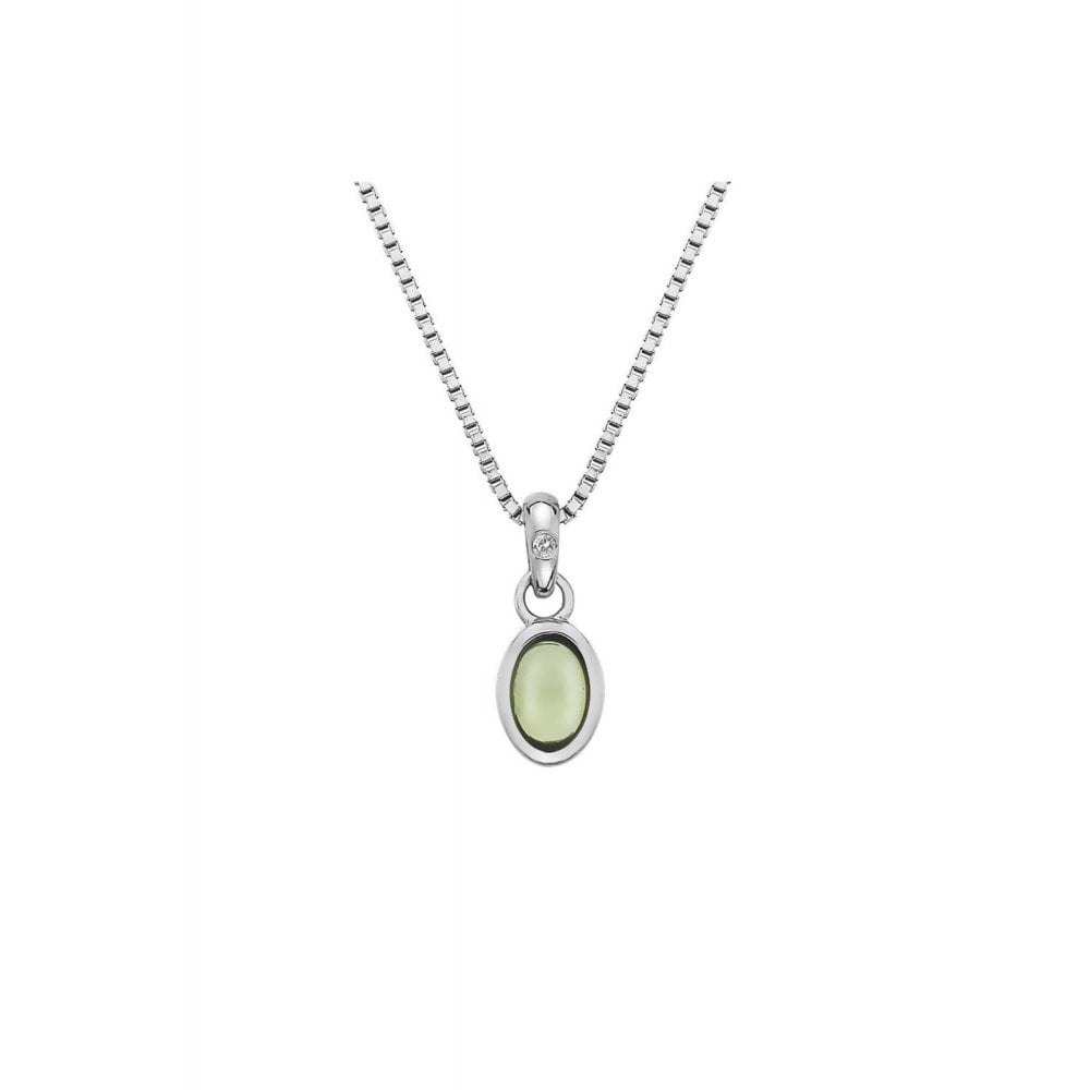 Sterling Silver August Peridot Birthstone Pendant DP761