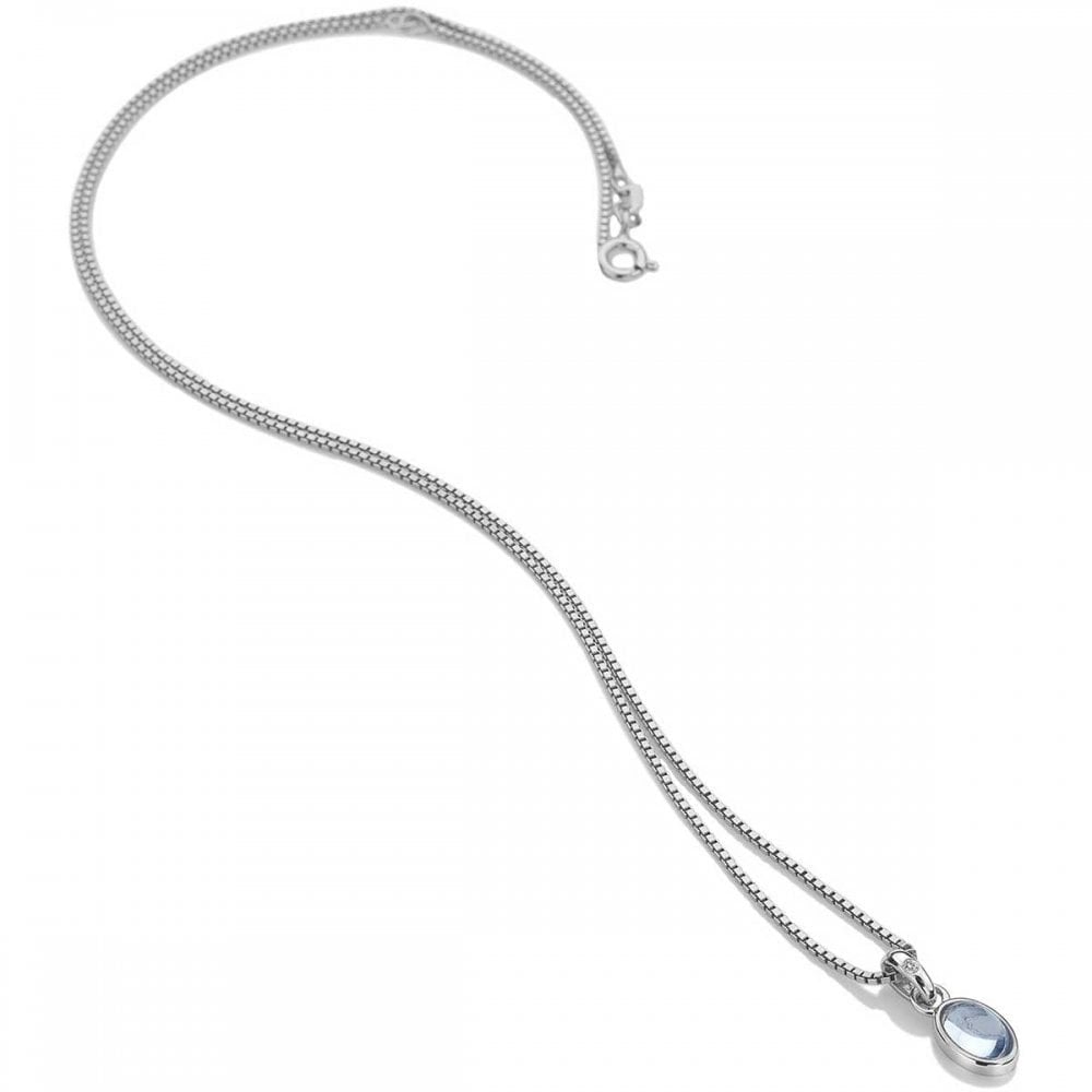 Sterling Silver December Birthstone Blue Topaz Pendant DP765