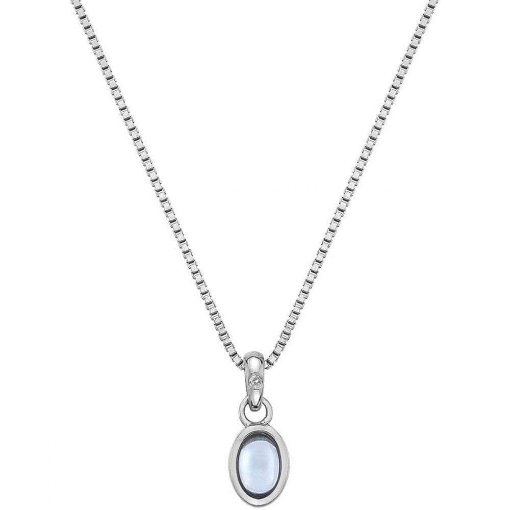 Sterling Silver December Birthstone Blue Topaz Pendant DP765