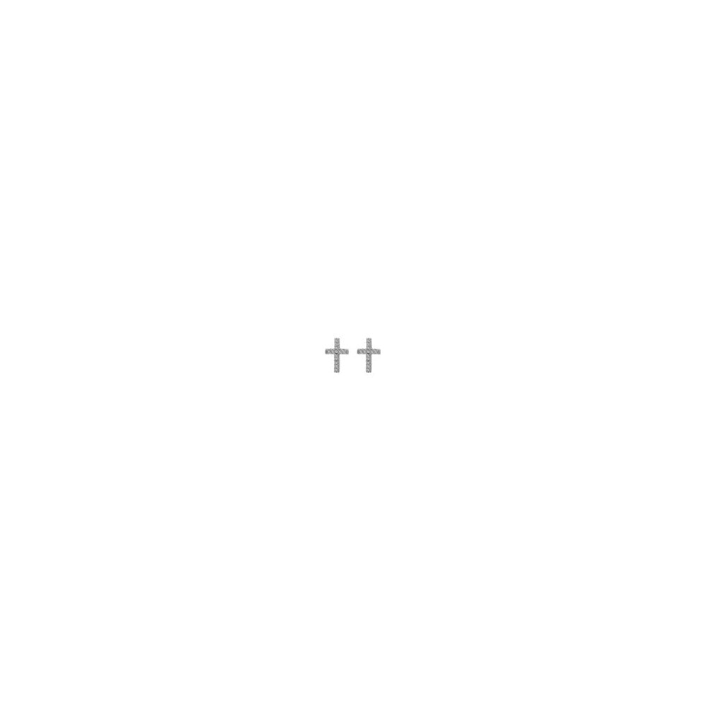 Sterling Silver Striking Bliss Topaz Cross Stud Earrings DE552