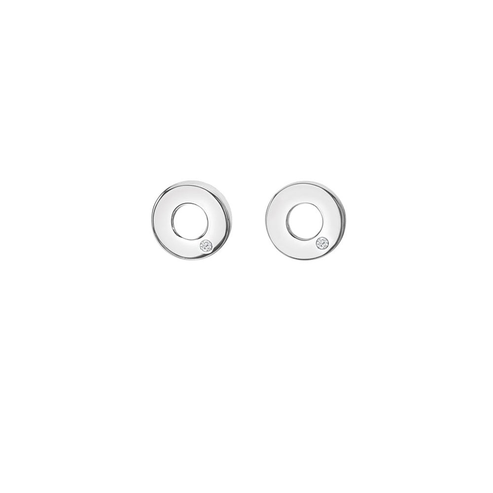 Sterling Silver Amulets Circle Earrings DE709