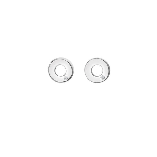 Sterling Silver Amulets Circle Earrings DE709
