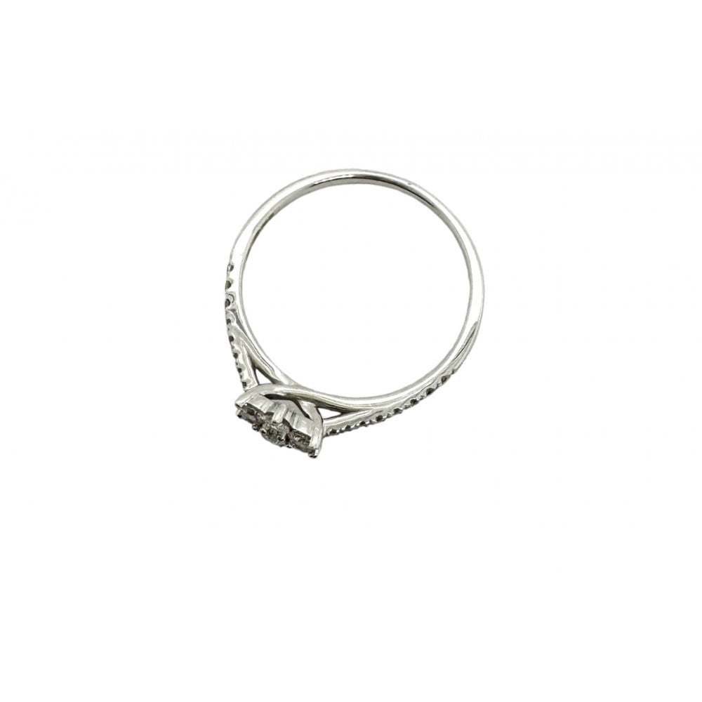 18ct White Gold Claw Set Diamond Cluster Ring 0.40ct