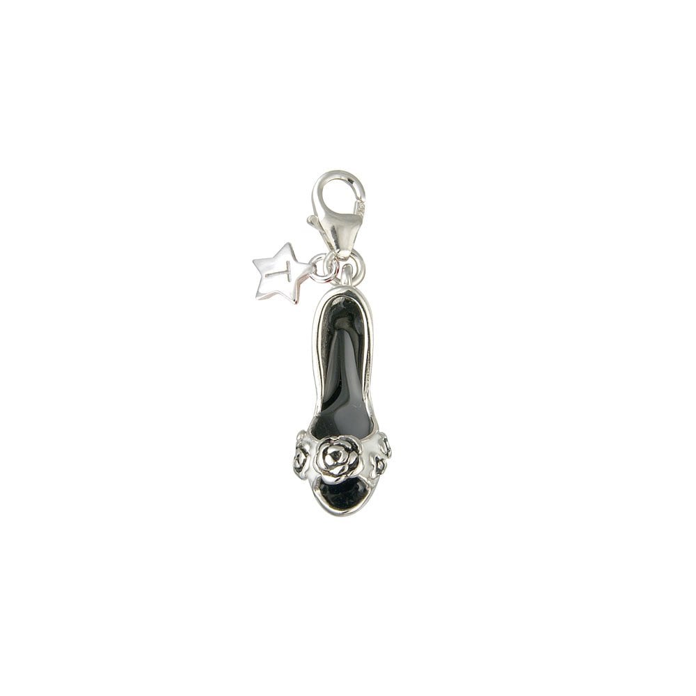 Sterling Silver Ladies Shoe Clip On Enamel Charm SCH42