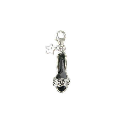 Sterling Silver Ladies Shoe Clip On Enamel Charm SCH42