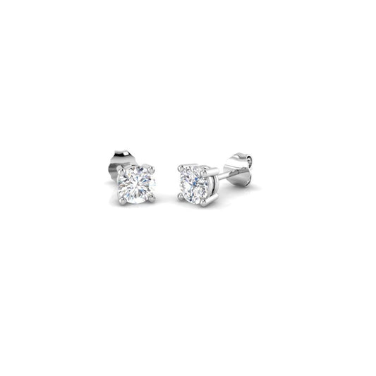18ct White Gold 1.00ct Round Brilliant Cut Diamond Earrings