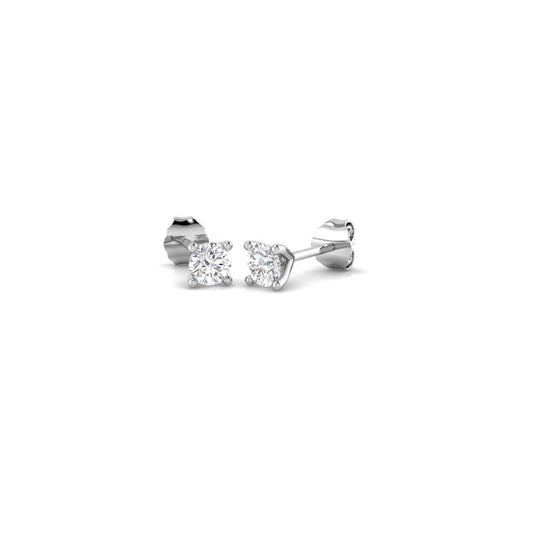 18ct White Gold Brilliant Cut Diamond Stud Earrings 0.42ct