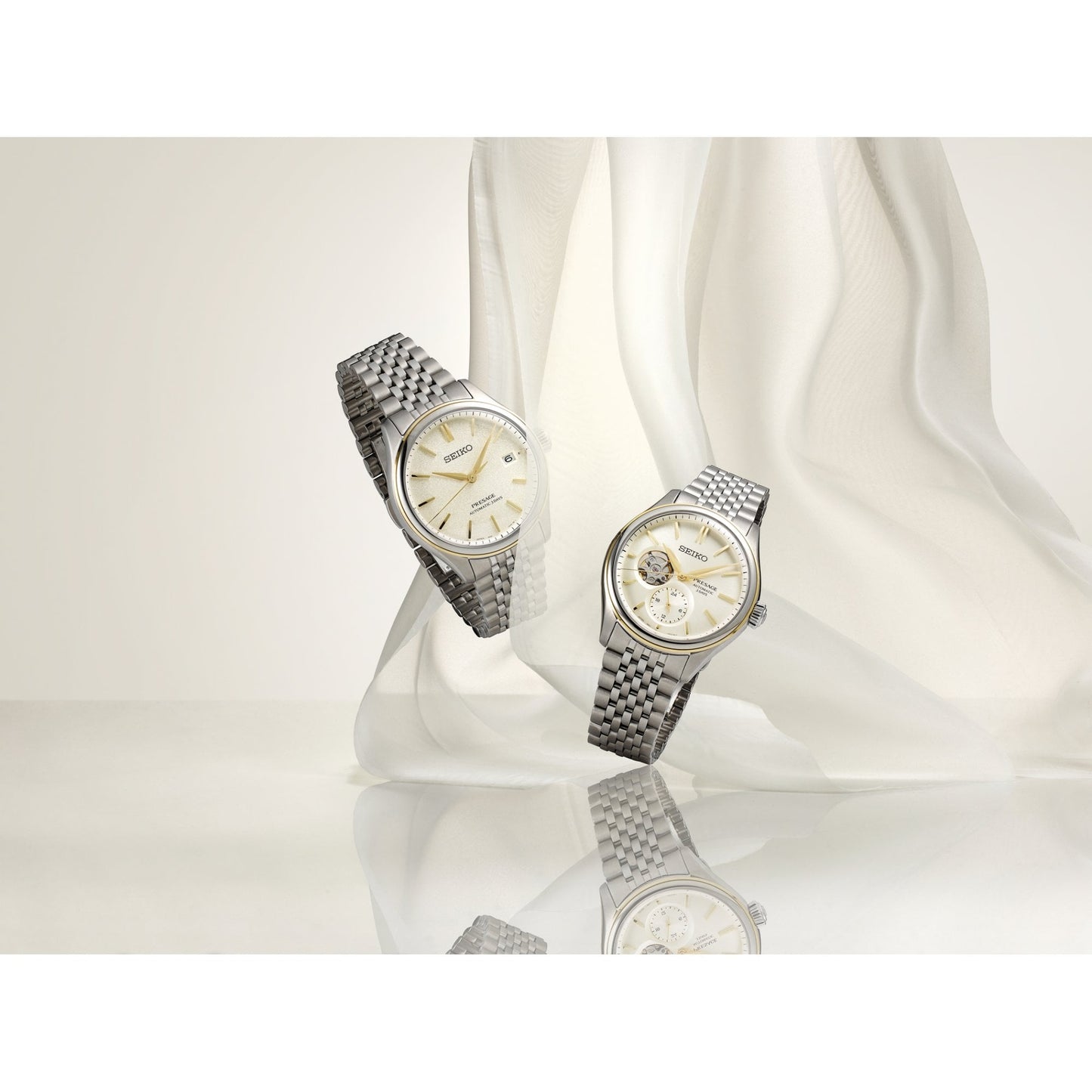 Presage Classic Series Watch Delicate Cream Silk SPB478J1