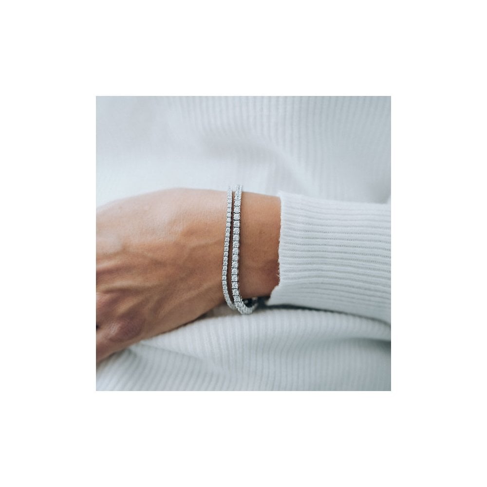 Diamonfire Sterling Silver Ladies CZ Tennis Bracelet B5096